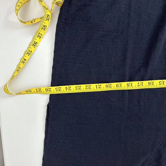 Vince Shirt Top Womens Small Blue Knit Cashmere Wool Boxy Popover Minimalist - Picture 9 of 13